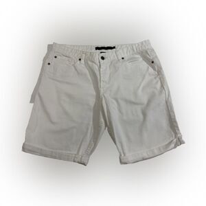 Calvin Klein Jeans Shorts Womens 31/12 White Denim Cuffed Minimalist